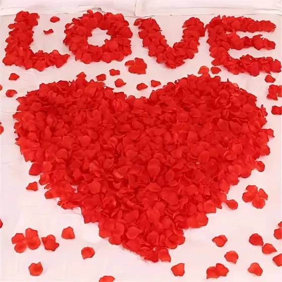 1000 Peças de Pétalas de Rosa Artificiais Coloridas, Rosas Vermelhas, Brancas e Douradas, Flores para Decoração Romântic
