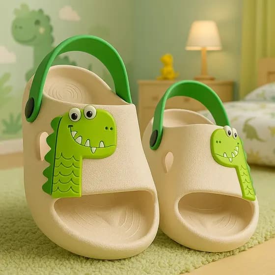 Chinelo Infantil Nuvem Slide Dino Meninos Dragão Macio Animais Confortável Leve Masculino