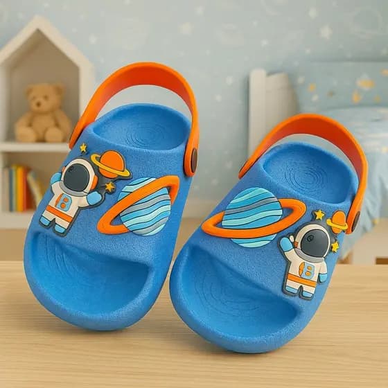 Chinelo Infantil Nuvem Confortável Slide Animais Menino Astronauta Tubarão Macio Leve Masculino