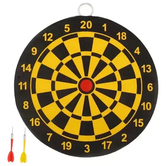 Jogo de Dardo Profissional 24cm Tiro ao Alvo 2 em 1 em Promoção 2 Lados Ponta Agulha