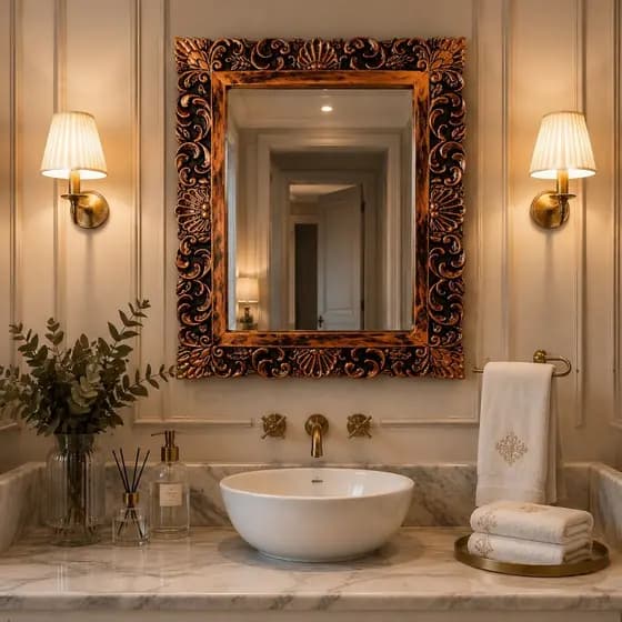 Espelho Gigante Estilo Colonial Luxuoso Parede Casa Hall Envio Rápido