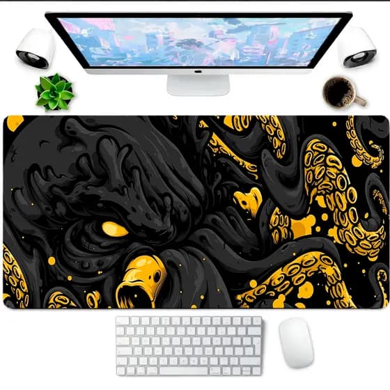 Mouse Pad Gamer Grande 80x30 Desk Mat Antiderrapante Para Mouse e Teclado