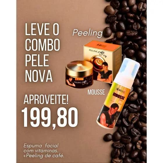 Kit Skincare Café: Peeling + Mousse de Limpeza BITCoffee