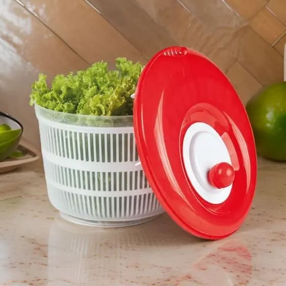 Centrífuga De Salada Seca 4 Litros Manual Grande Qualidade Verduras e Folhas