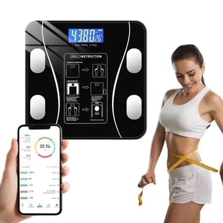 Escala de medição humana digital, impedância biológica, escala humana digital, balança, até 180 kg