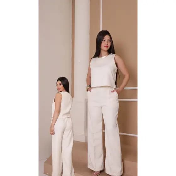 "Conjunto alfaiataria femenino Calça e Regata, Ideal para Estilo Casual Chic e Ocasiões Especiais"
