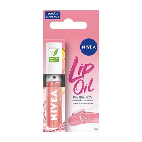 Hidratante Brilho Labial Nutritivo Nivea Lip Oil Rosé 5,5ml