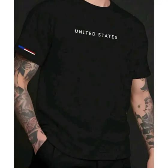 POLARBEAR Camiseta Masculina 100% Algodão Gola Redonda Camisa Fio 30.1 United States