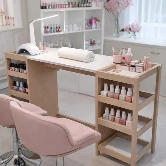 Mesinha Manicure Profissional Completa C/ Organizador Lateral Mista