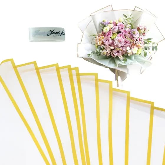 Uniwity Kit 20 Papéis Florais + Fita Natalina Embalagem Presente e Buquê de Natal