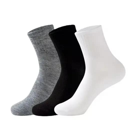 Kit 18 Pares Meias Cano Alto Longo Masculina 39-43 Poliéster Algodão Elastano Sortidas Dia a Dia