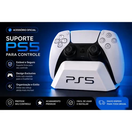 Suporte Para Controle Do Playstation 5 – Organização e Estilo para seu Setup Gamer ps5