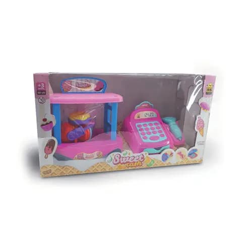 Kit Infantil Caixa Registradora Sorveteira Brinquedo Divertido Educativo Criativo