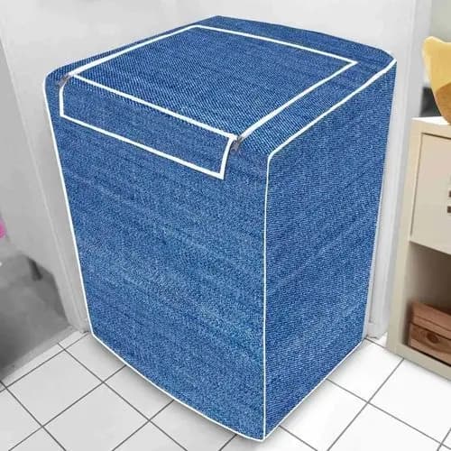 Capa Protetora Máquina Lavar Abertura Superior Jeans Médio Resistente Fácil Limpar Proteção