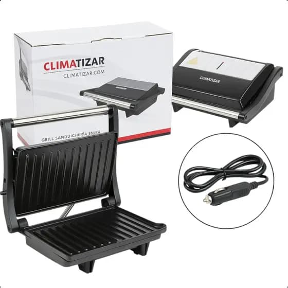 Grill Sanduicheira Misteira Portatil Antiaderente Caminhão Motorhome Acampamento Climatizar