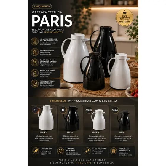 Garrafa termica de café Paris - Unitermi