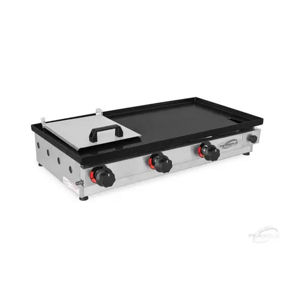 Chapa Chapeira De Lanche A Gas 35x70 3mm Profissional Hambúrguer Hot Dog