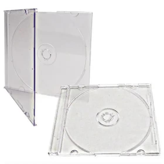 100 Estojo Capa Cd Box Super Slim Acrílico Videolar