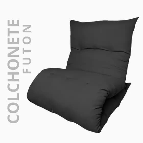 Colchonete Futon Dobrável Almofada Poltrona Portátil Solteiro Pallet Espreguiçadeira 170X60 CM