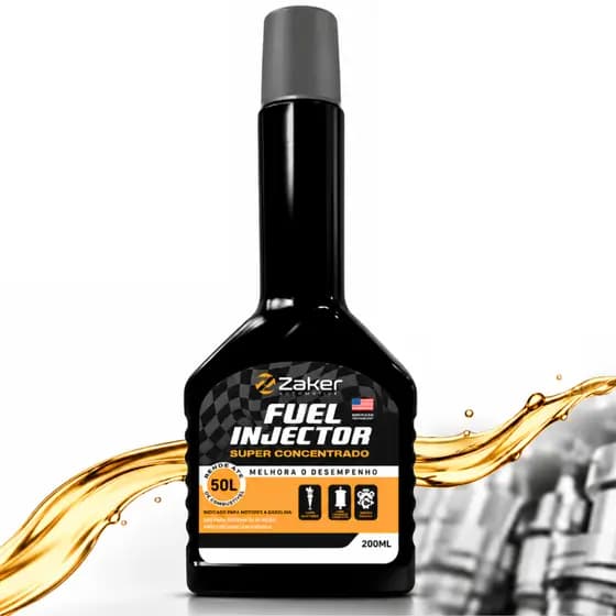 Aditivo Combustível Fuel Injector Super Concentrado 200ml Zaker Limpa Bico Injetor