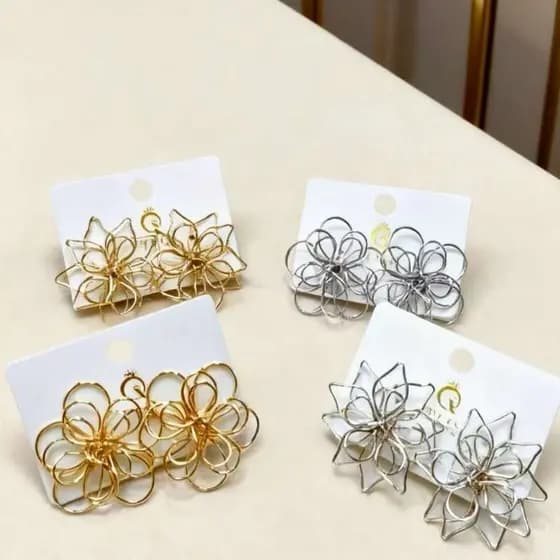 Brinco em Forma de Estrela - Joias Tendência para Mulheres