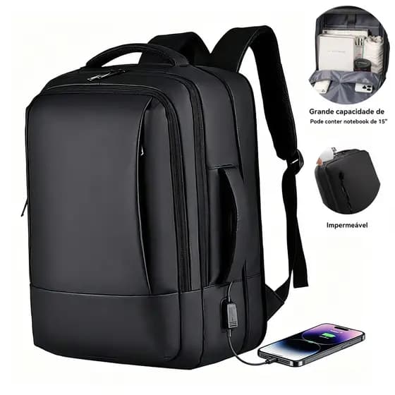 jiesipote mochila masculina reforçadaImpermeável Mochila de trabalho femininaGrande capacidade de