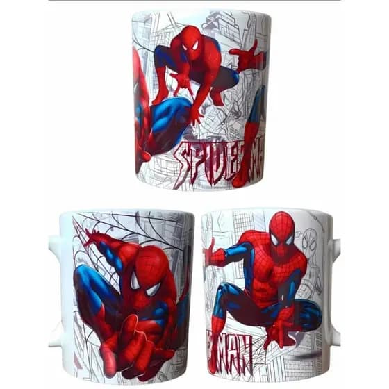 Caneca Personalizada Homem Aranha Porcelana Premium Café Chocolate 325ml Dia das Crianças