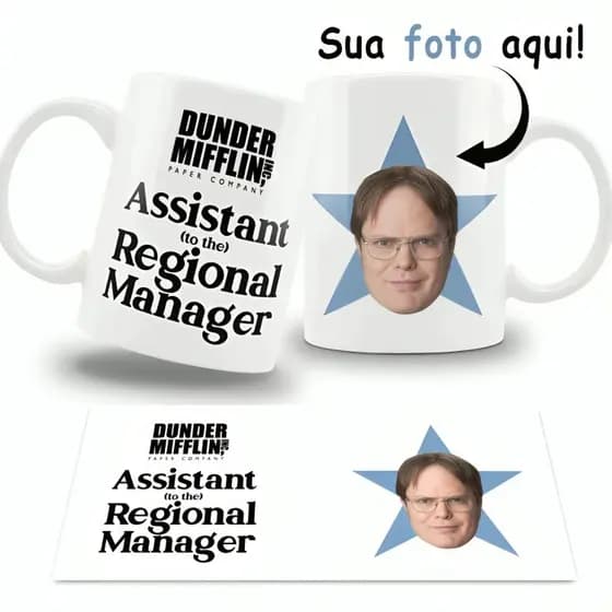 Caneca -Porcelana-Personalizada-The Office-Com-Sua Foto