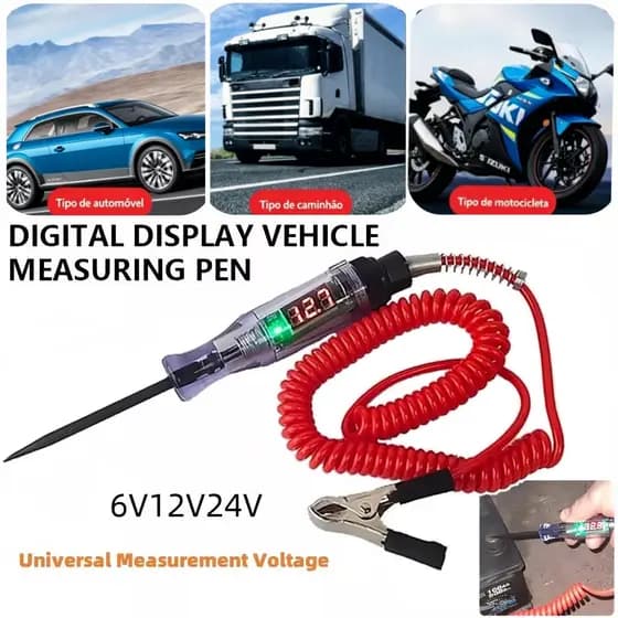 Testador De Circuito De Tensão Para Caminhão De Carro Ferramentas Auto 9V-72V Sonda De Diagnóstico Elétricas Caneta De M