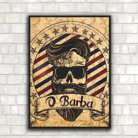 Quadros Decorativos Para Barbearia / Cabeleireiro em MDF 30X20cm