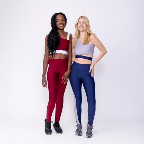 Conjunto Fitness Top + Calça Leg Estilo Moda Premium Academia e Atividade Física