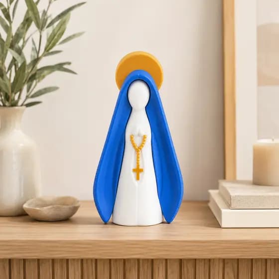 Imagem Nossa Senhora Decorativa Minimalista Enfeite Religioso Católico Presente Altar Sala Nicho