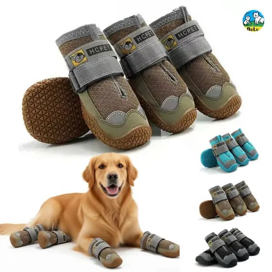 Tênis para cachorro antiderrapante respirável com velcro novo para cães pequenos médios grandes