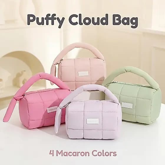 Bolsa Acolchoada De Cor Doce , Mini Com Alça Superior Leve E Macia