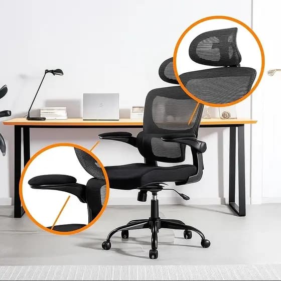 Cadeira Gamer Escritório Ergonômica Giratória Preta Reclinável Apoio Lombar Home Office Computador