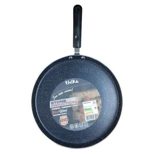 🍳Frigideira Panquequeira Tapioqueira Antiaderente Indução 26cm Cozinha Multifuncional Preta