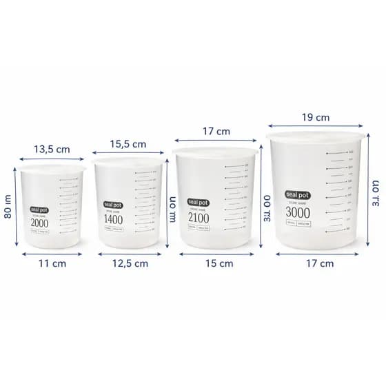 Kit Potes Herméticos Plástico Multiuso - 4 peças