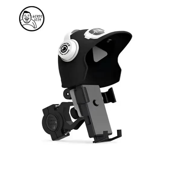 Suporte Celular Moto Capacete Com Proteção Solar Ajustável 360° Para Guidão Universal