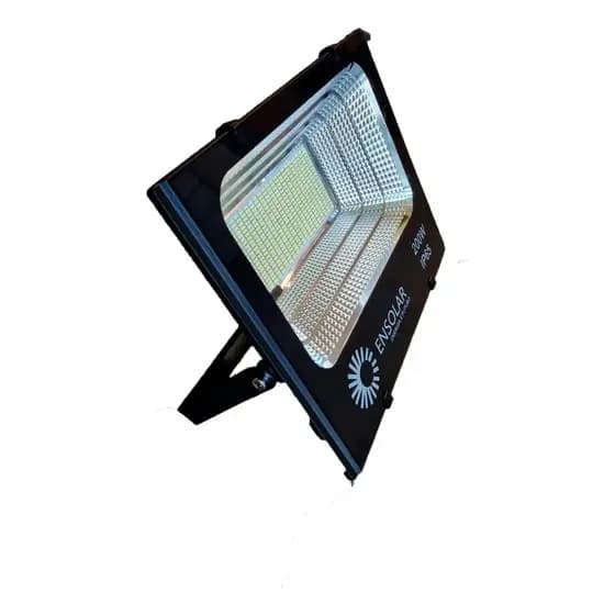 Holofote De Led 200W Com Placa Solar Alta Luminosidade Ip66 Area Externa Garagem Fachada Sitio