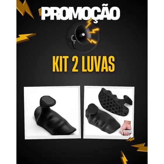 Luva Kit com dois pares de luvas academia cross fit Combo desconto promoção treino funcional