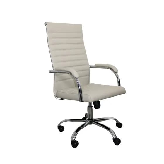 Cadeira Escritório Presidente Ergonômica Estofada Florença 14P Nude