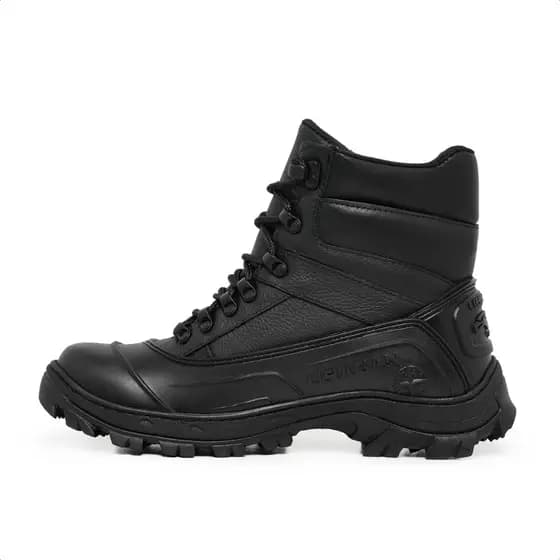 Bota Masculina Militar Tática Impermeável Couro Legítimo Proteção para Motoqueiro