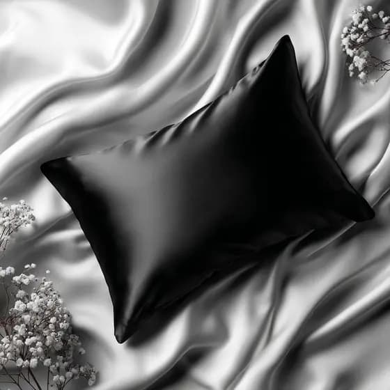 Capa De Travesseiro Fronha De Cetim Anti Frizz COR(PRETO)