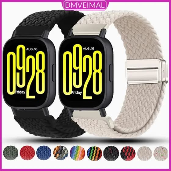 Pulseira 22mm 20mm De Nailon Para Relógio Smartwatch Redmi Watch 5 Active/5 Lite/Samsung Galaxy/Amazfit/Garmin/Xiaomi