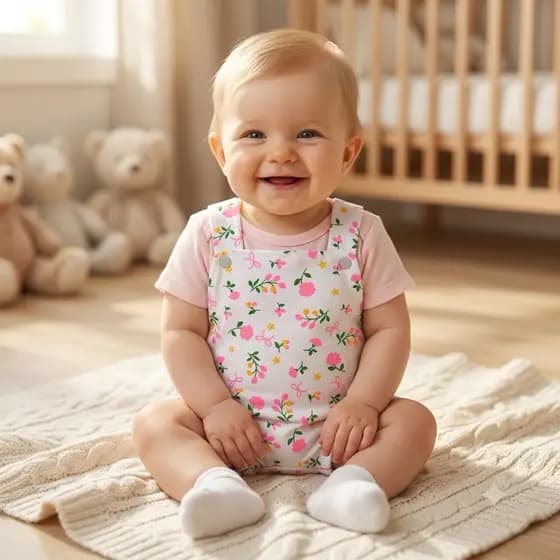 Jardineira e blusa 100% algodão menino menina bebê