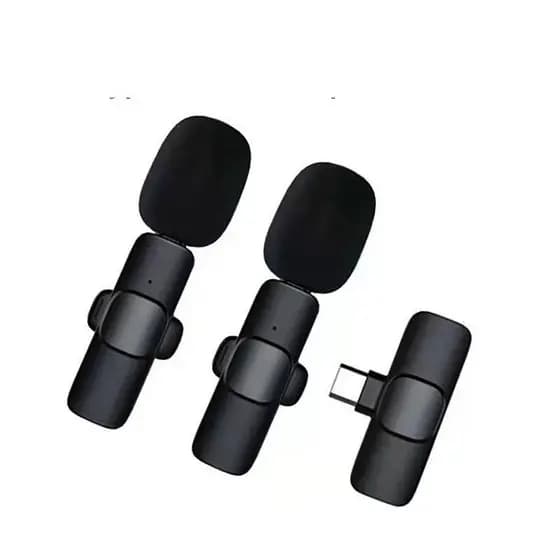 Microfone sem fio TIPO C Apenas Conjunto de 2 microfones de lapela de transmissão