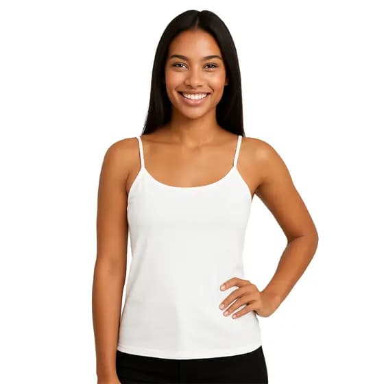 Camiseta Feminina Regata Alcinha 100% Poliéster Leve Confortável Verão