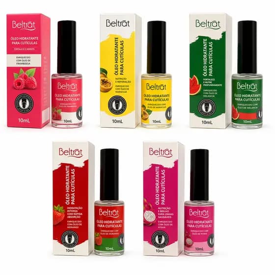 Óleo De Cutículas Beltrat 10ml Pitaya Melancia Morango Maracujá Hidratação Profissional Unhas