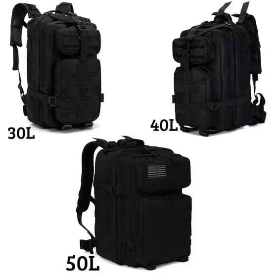 Mochila Tática Impermeável 30L\40L\50L Molle Militar Reforçada Resistente Trilha Viagem Camping Casual
