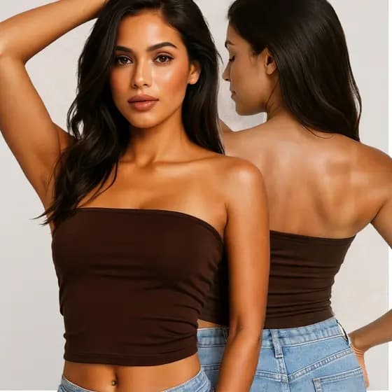 Top Tube Feminino Cropped Tomara Que Caia Suplex com Forro